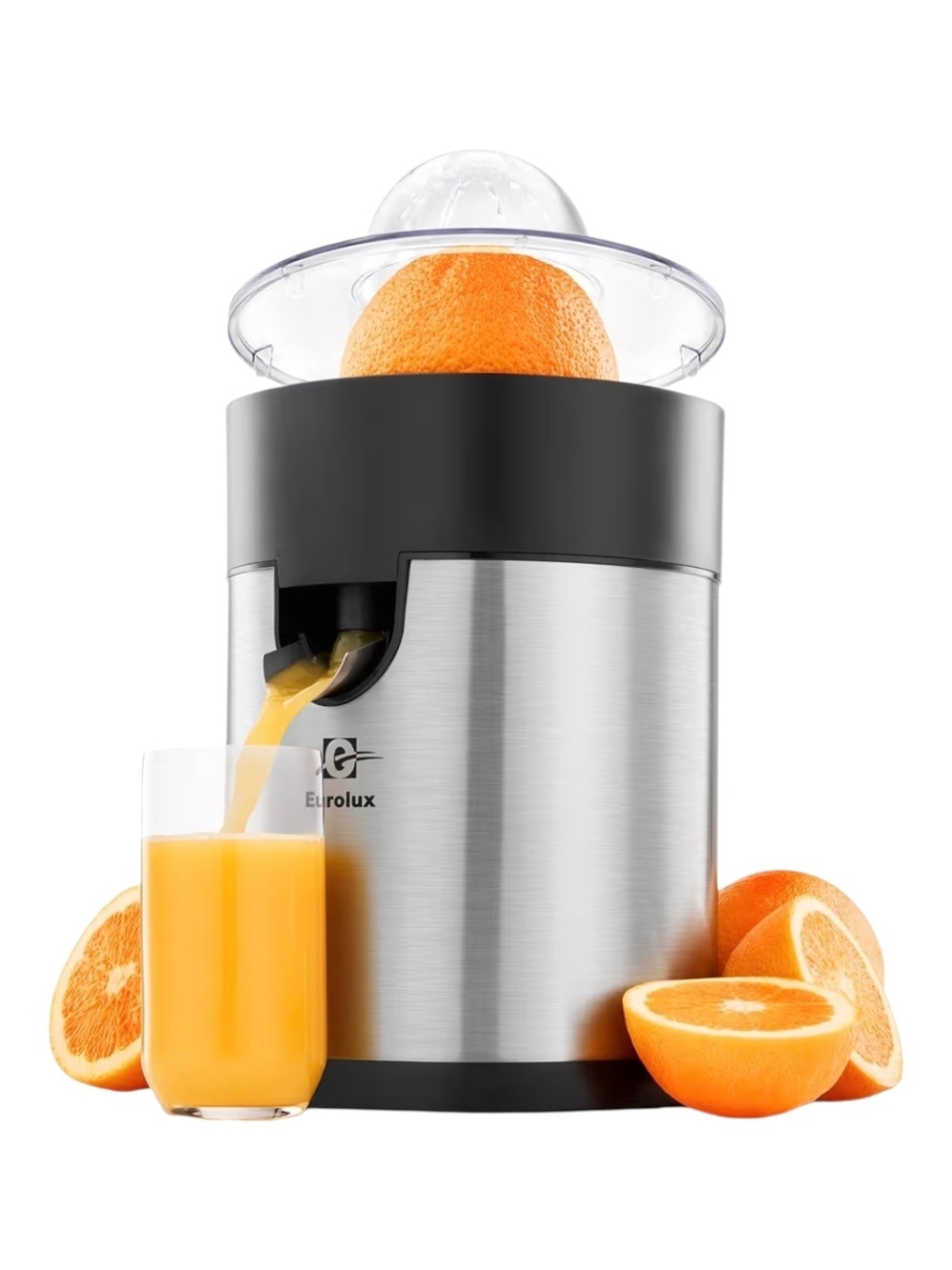 Eurolux Electric Citrus Juicer - Black & Silver - Model ELCJ-2300